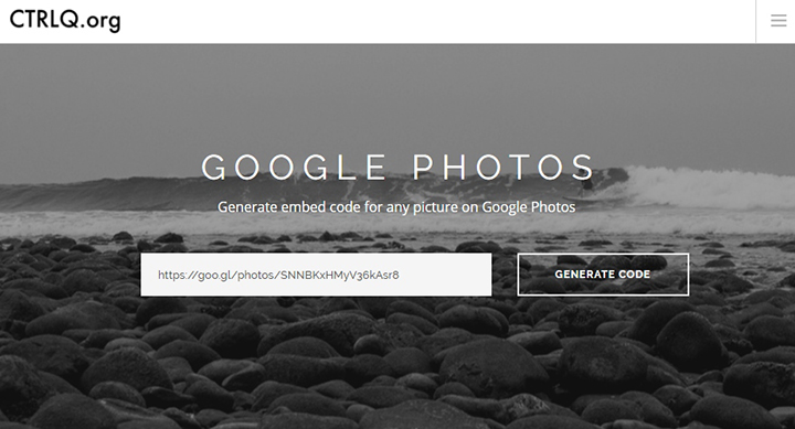 Cómo insertar fotos de Google Fotos en cualquier web