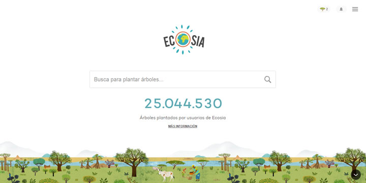 Ecosia, el "Google" que dedica sus ingresos a reforestar bosques