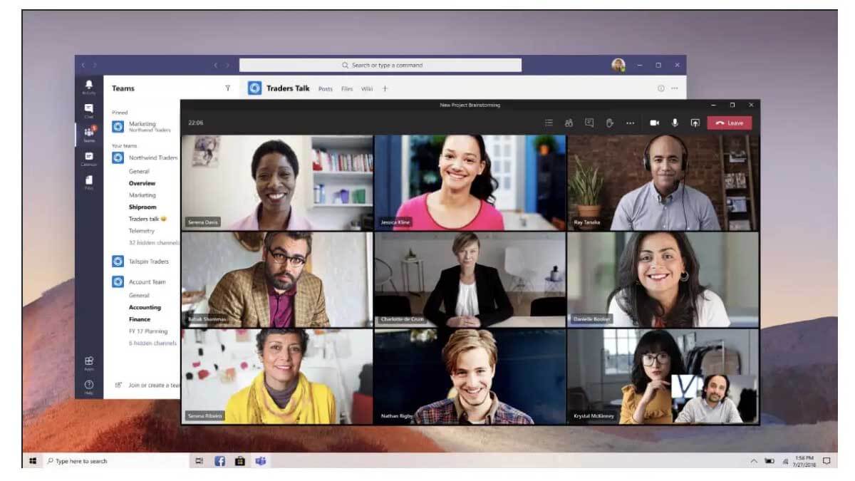 Cómo ver todas las caras en una videollamada de Microsoft Teams