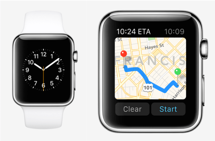 apple watch google map
