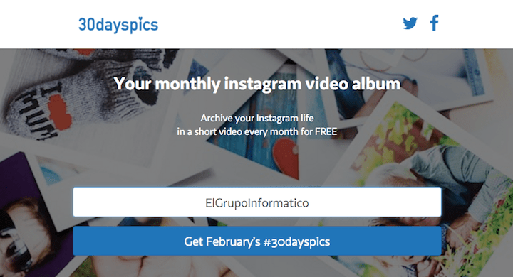 30dayspics, crea un álbum con las últimas 30 fotos de Instagram