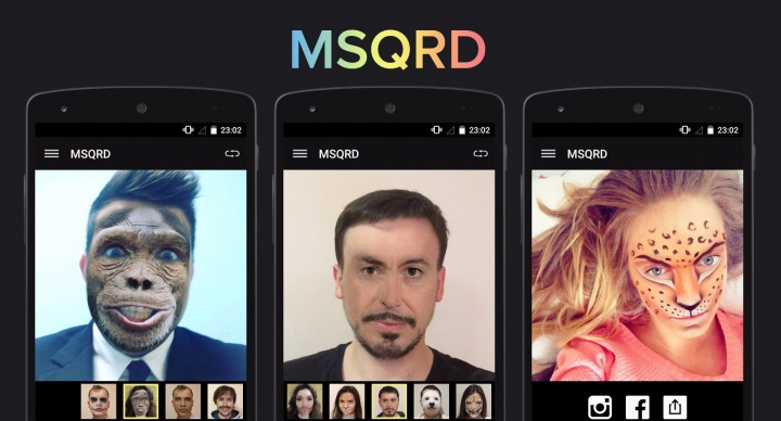 MSQRD, la app de máscaras, llega a Android