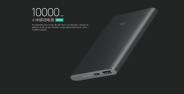Xiaomi lanza una batería de 10.000mAh y USB Type-C