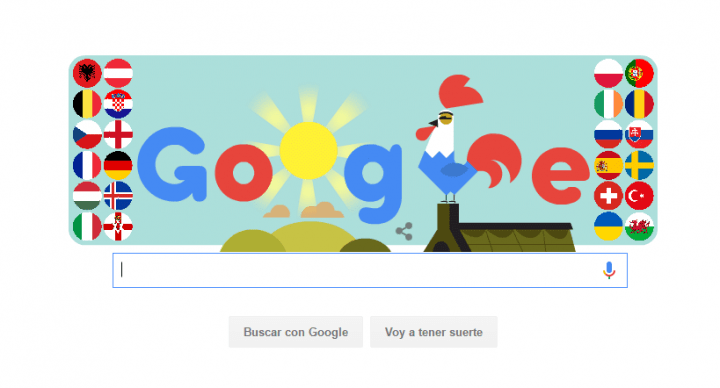 Google celebra el inicio de la Eurocopa 2016 con un Doodle