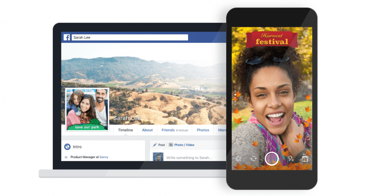 Facebook ya permite crear marcos propios para las fotos y vídeos