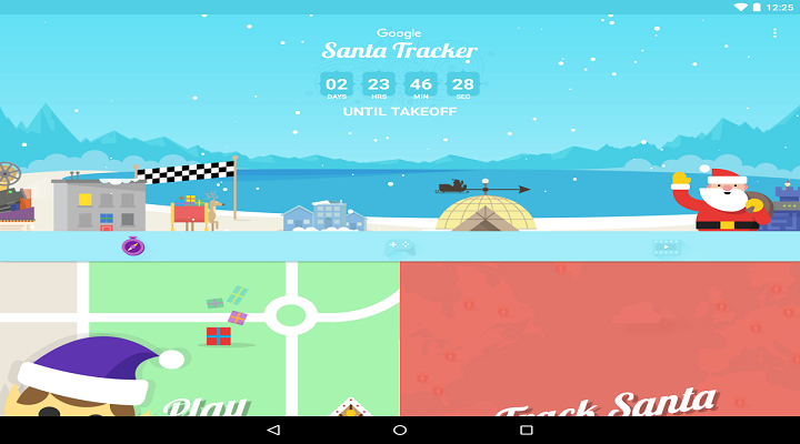 Sigue a Papá Noel, la app de Google con minijuegos navideños