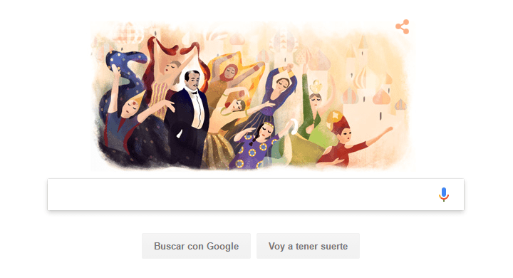 Google homenajea a Sergei Diaghilev en un Doodle