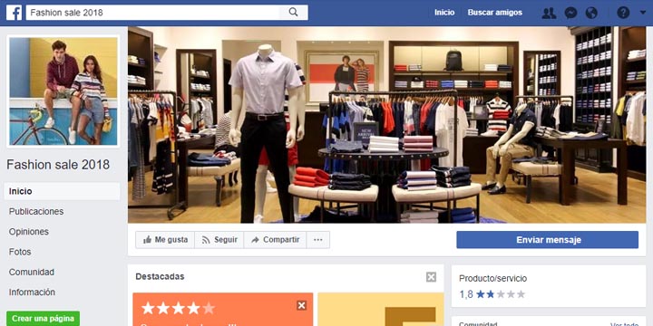 Cuidado con las falsas tiendas "Fashion sale 2018" en Facebook