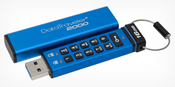 Kingston DataTraveler 2000 llega en unidades de 4GB y 8GB cifradas
