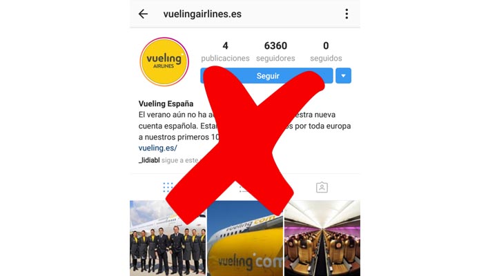 Cuidado con los vuelos que "regala" Vueling en Instagram