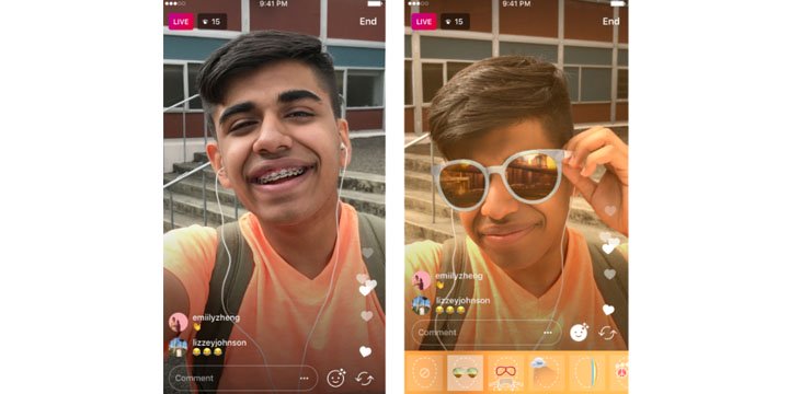 Instagram ya soporta máscaras y filtros en los vídeos en directo