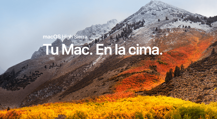 Descarga ya macOS High Sierra en tu Mac