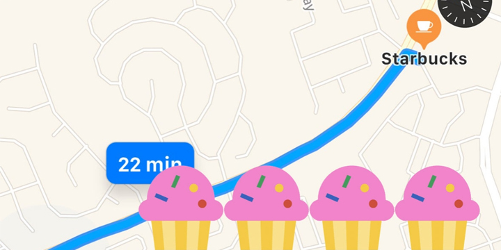 Google Maps elimina el polémico contador de calorías basado en cupcakes