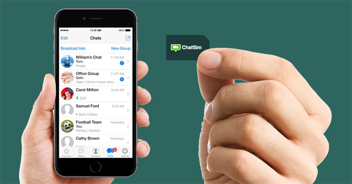 Chatsim 2 ofrece WhatsApp gratis en roaming, incluyendo fotos y vídeos