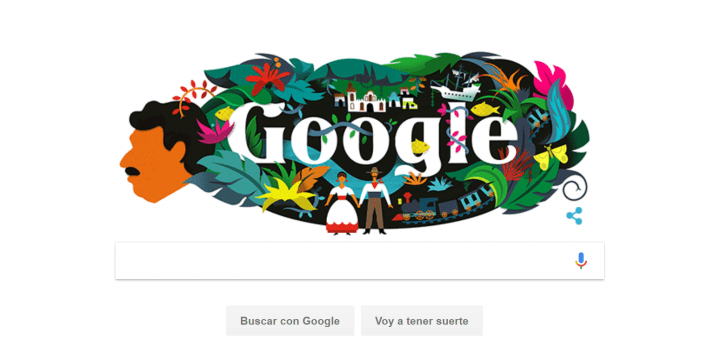Google dedica su Doodle al escritor Gabriel García Márquez