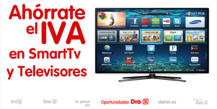 Día sin IVA en televisores y smart TV en las tiendas DIA