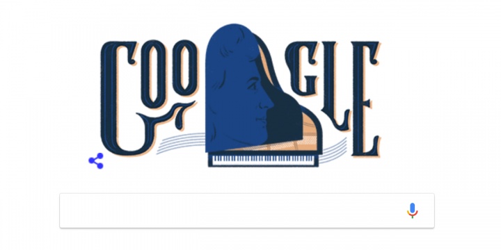 Google dedica un Doodle a la pianista Teresa Carreño