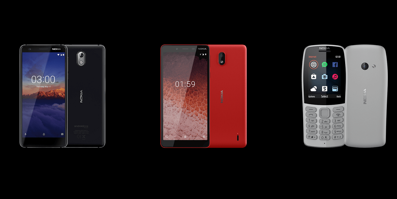 Nokia 210, 1 Plus, Nokia 3 y 4 son los nuevos móviles presentados en el MWC 2019