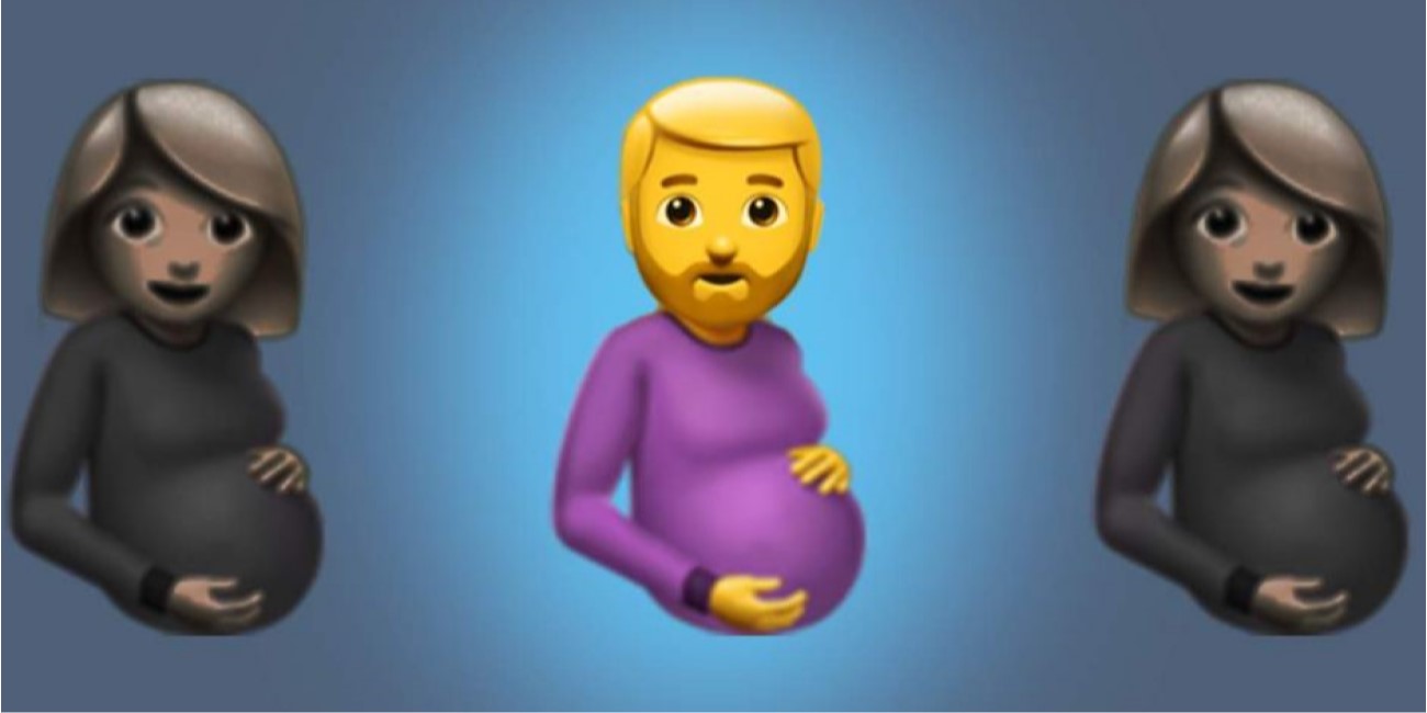 Reclaman incluir un emoji de un hombre embarazado en WhatsApp