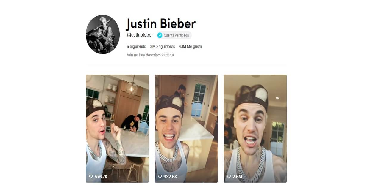Justin Bieber llega a TikTok y ya tiene más de 2 millones de seguidores