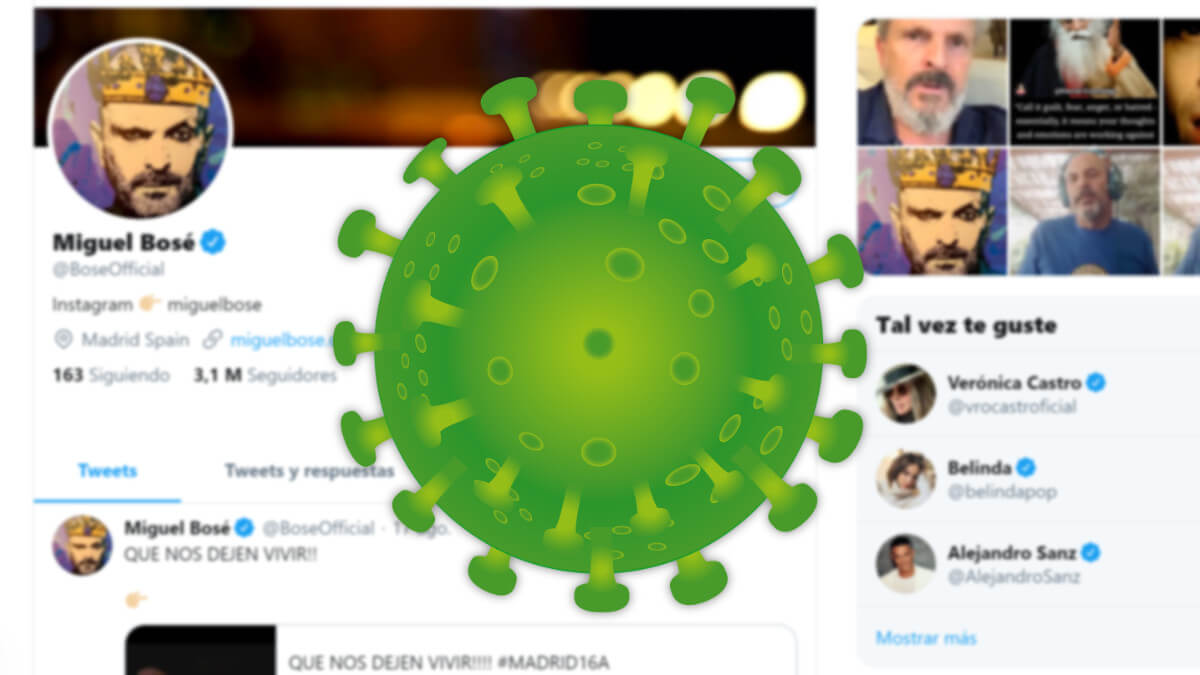 Twitter bloquea la cuenta de Miguel Bosé durante una semana