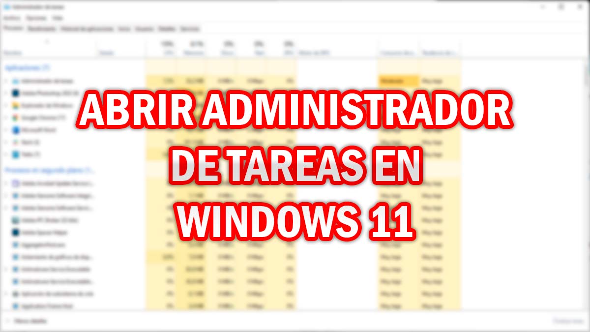 Cómo abrir el administrador de tareas en Windows 11
