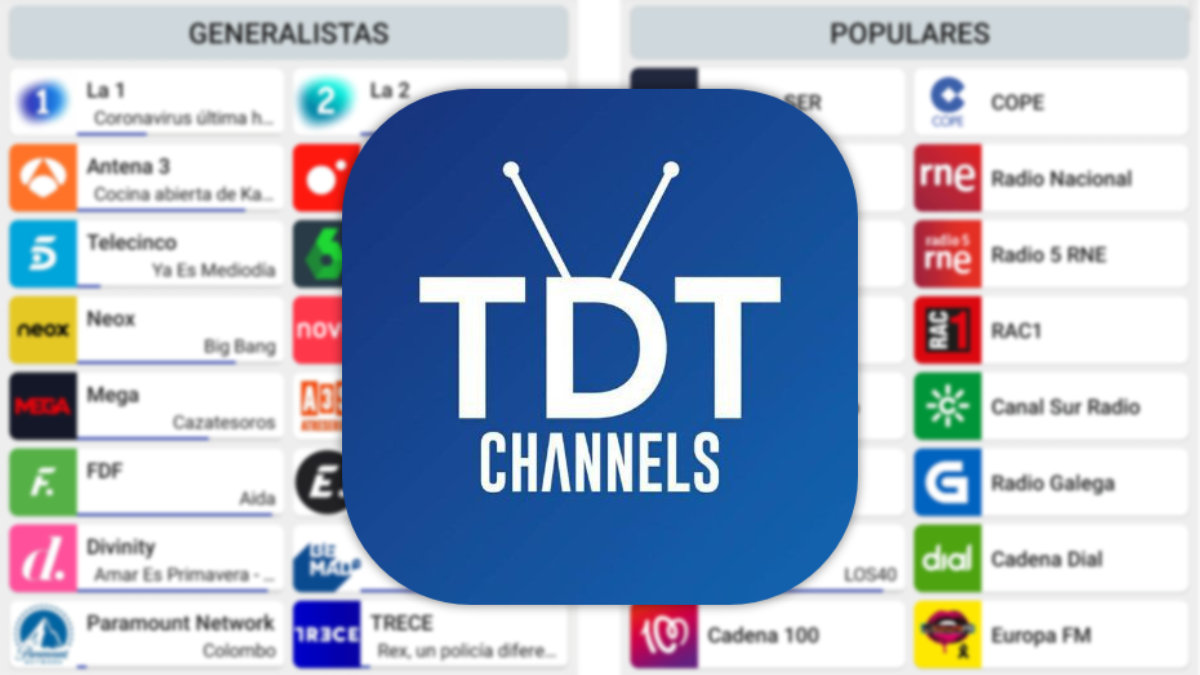 TDTChannels renueva su app en Android: canales de TDT gratis en tu móvil