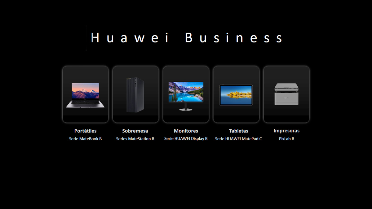 Huawei serie B: así son los ordenadores, monitores y tablets profesionales