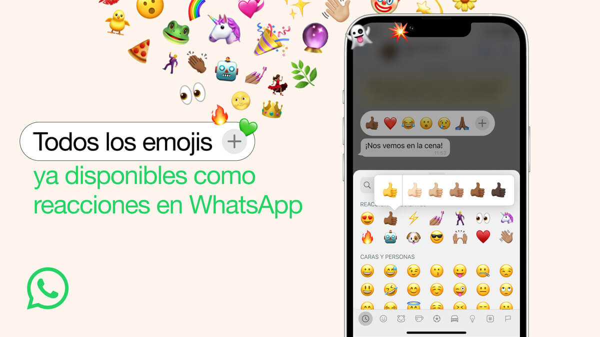 WhatsApp ya permite reaccionar con cualquier emoji