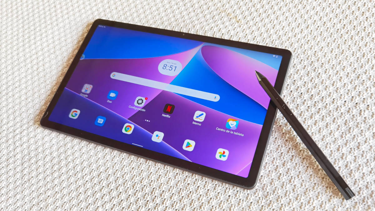 Tableta Lenovo Tab M10 Plus de tercera generación, FHD de 10 pulgadas,  Android de 12 a 64 GB de almacenamiento, batería de larga duración