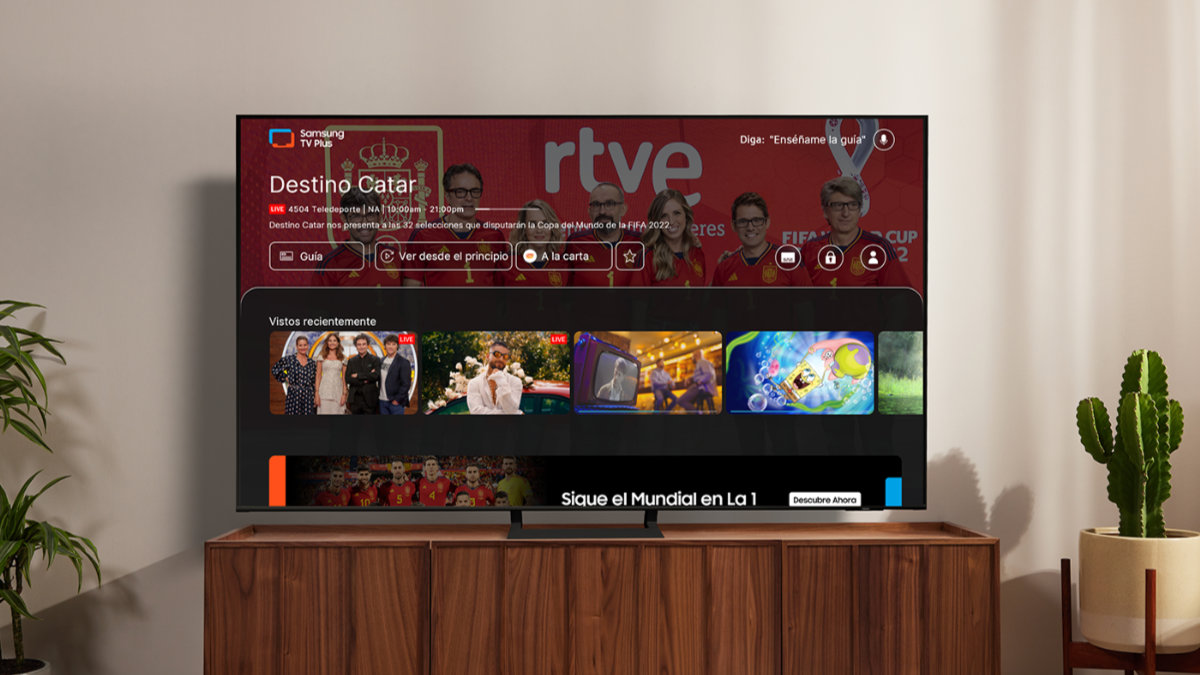 Samsung TV Plus añade los canales de RTVE: ya puedes verlos sin antena TDT en tu televisor