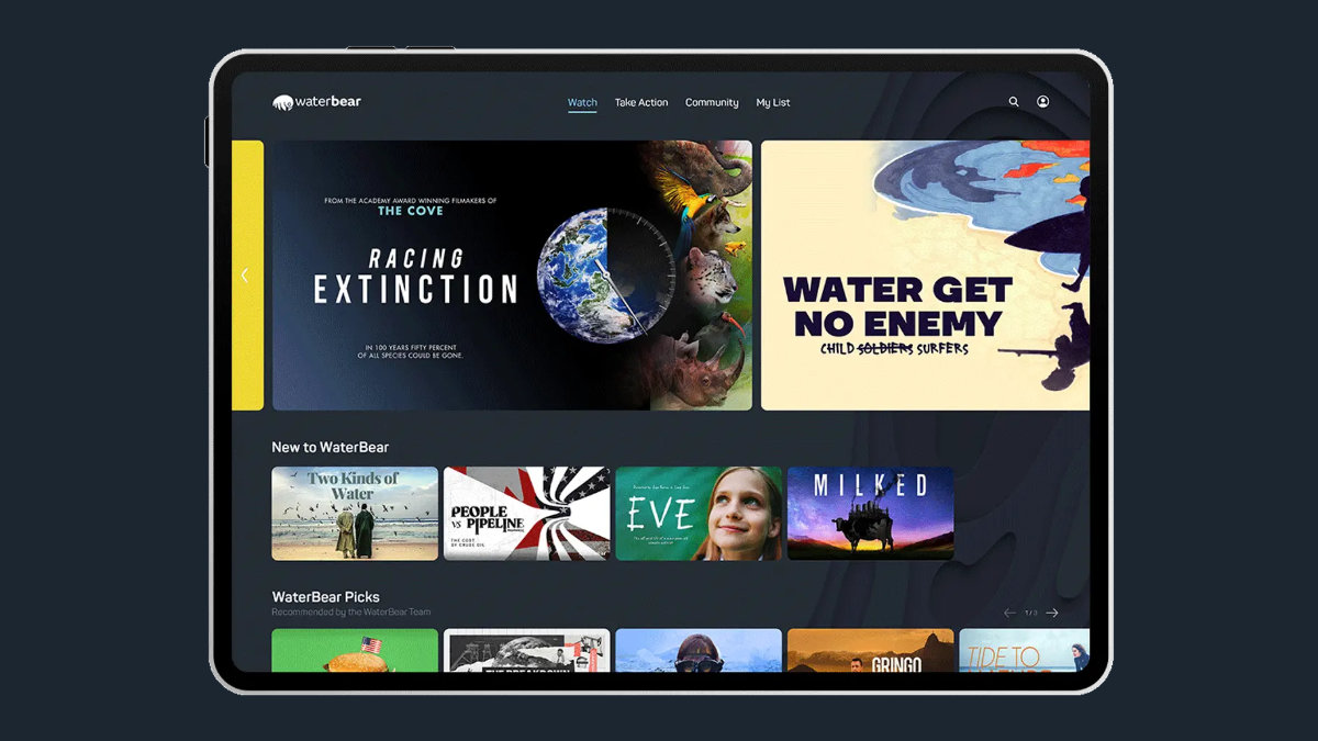 WaterBear es el nuevo canal gratis de Tivify: naturaleza y ecología para los concienciados con el planeta