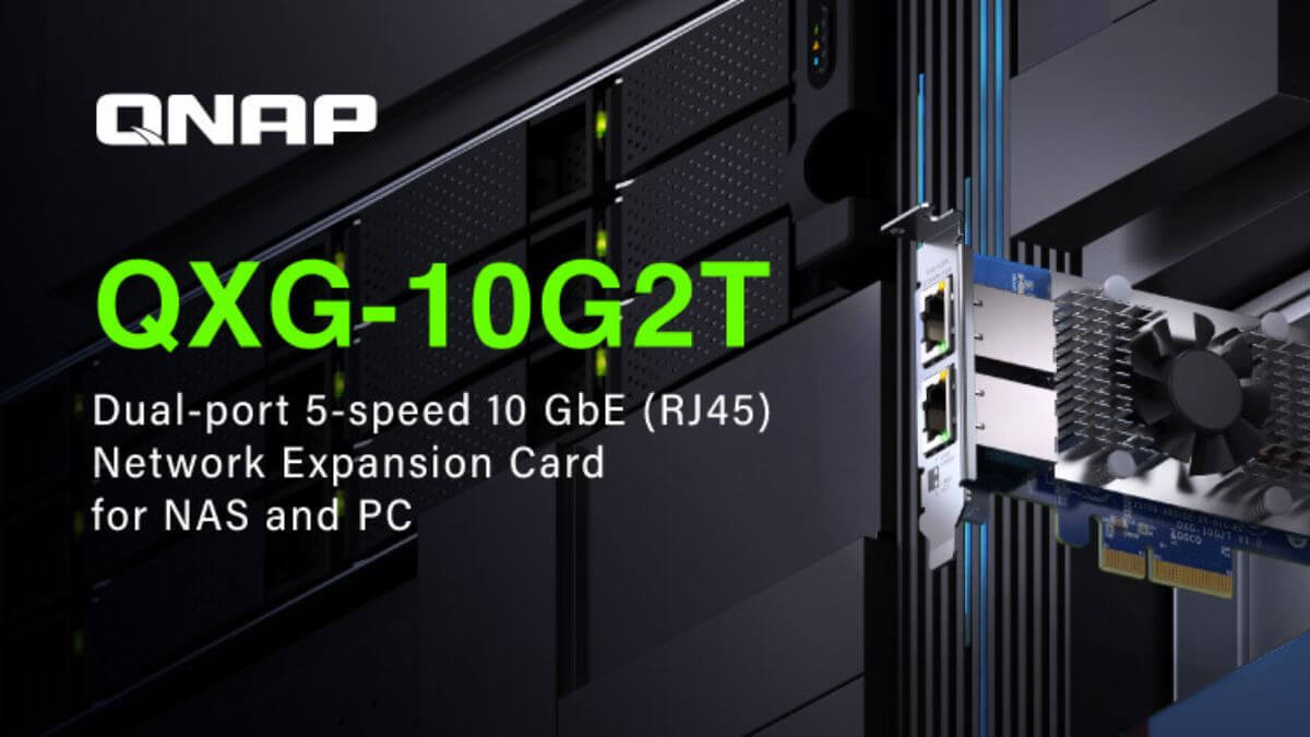 QNAP QXG-10G2T es una nueva tarjeta de red 10 GbE para impulsar los NAS o PC