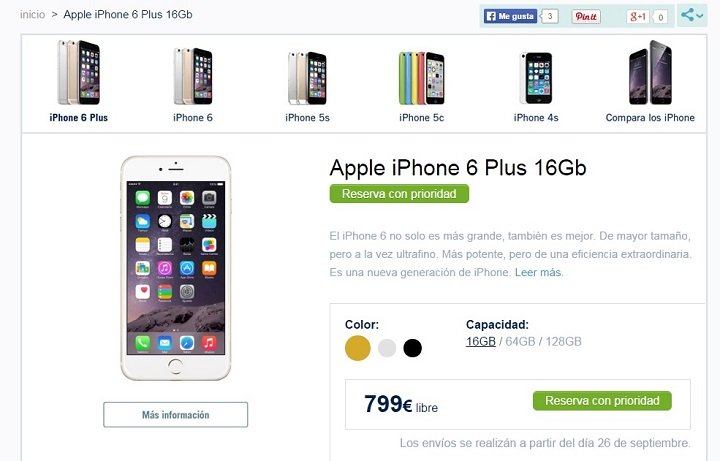 iPhone 6 e iPhone 6 Plus, disponibles en Phone House