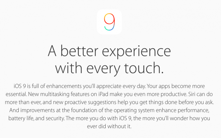 iOS 9.0.1 ya disponible para corregir los errores que arrastraba