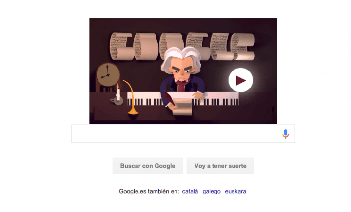 Crea la Quinta Sinfonía de Beethoven en un Doodle