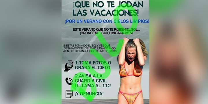 Un bulo asegura que las rayas en el cielo son fumigaciones