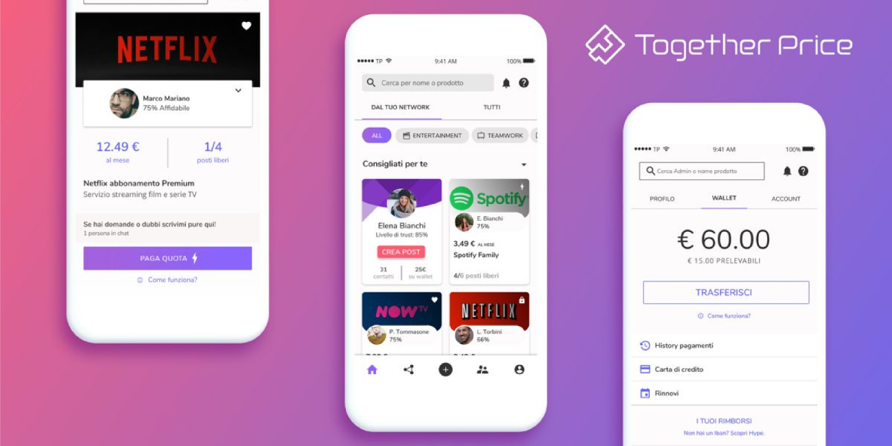 Together Price llega a España: comparte el coste de Spotify, Netflix, Apple Music y más
