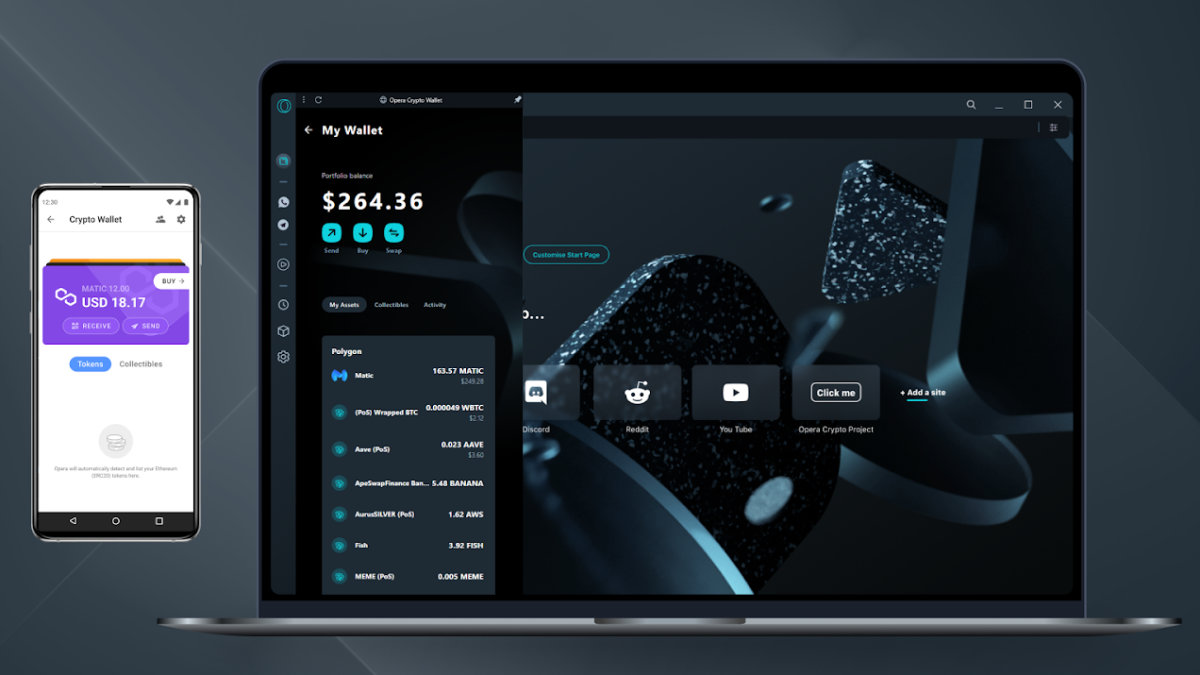 Opera apuesta todo a las criptomonedas: integra Solana, Polygon, StarkEx y más